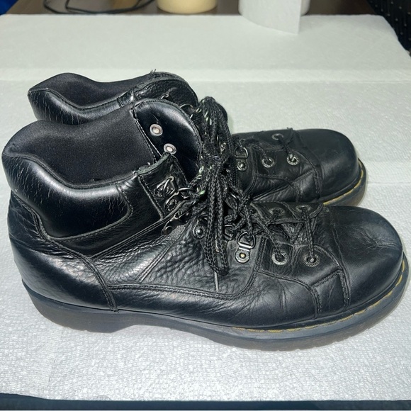 Dr Martens 10962 Men\'s Size 12 Black Leather Motorcycle 8 Eyelet Combat Boots main image 5